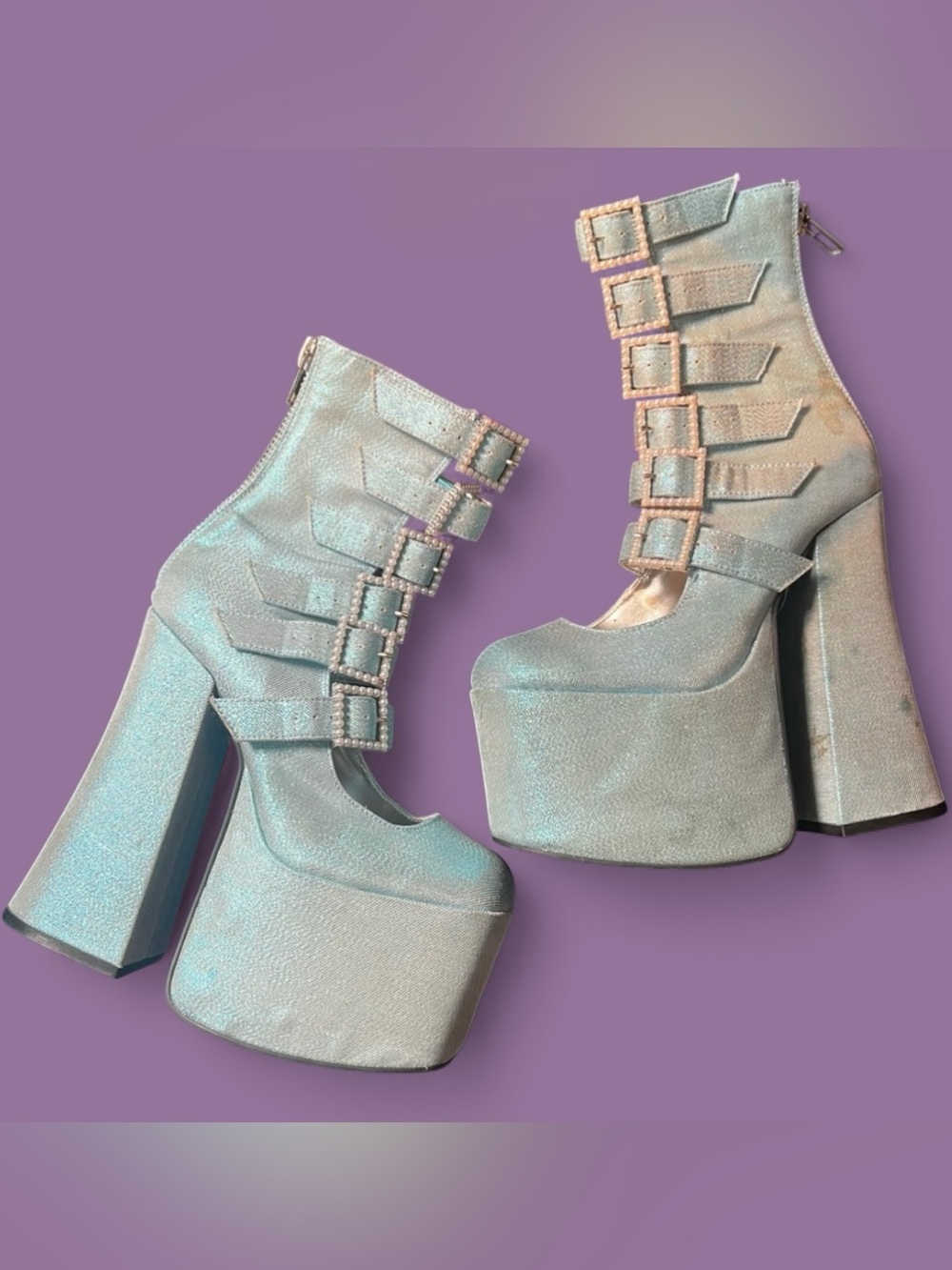 Sugar Thrillz x Dolls Kill - Last Act Platform Buckle Boots